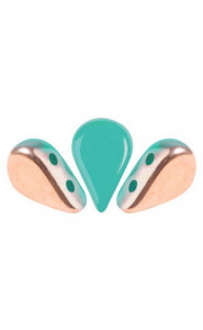 Les perles par Puca® Amos beads Opaque green turquoise capri gold 63130/27101